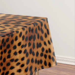 Brown and Black Cheetah Animal print Tablecloth
