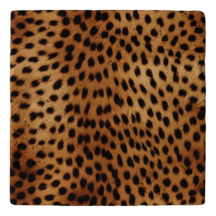 Brown and Black Cheetah Animal print Trivet