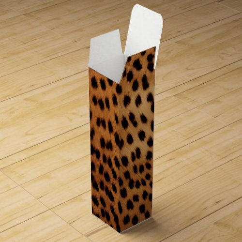 Brown and Black Cheetah Animal print Wine Box