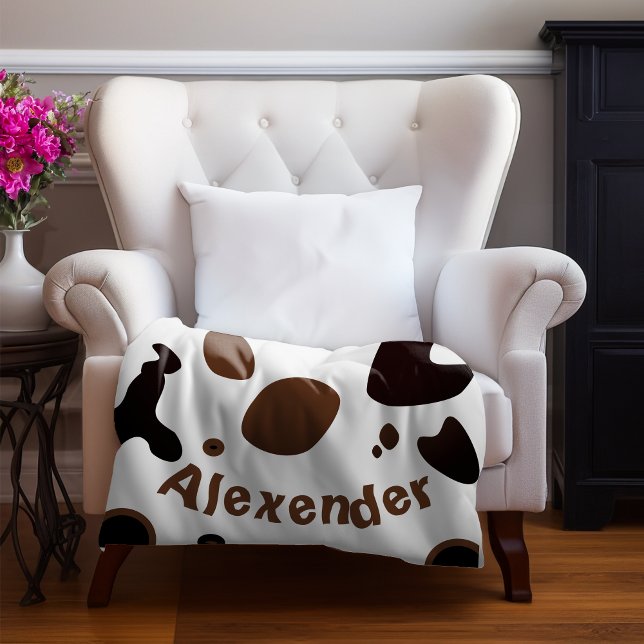 Brown and black Cow Print Baby Blanket (Creator Uploaded)