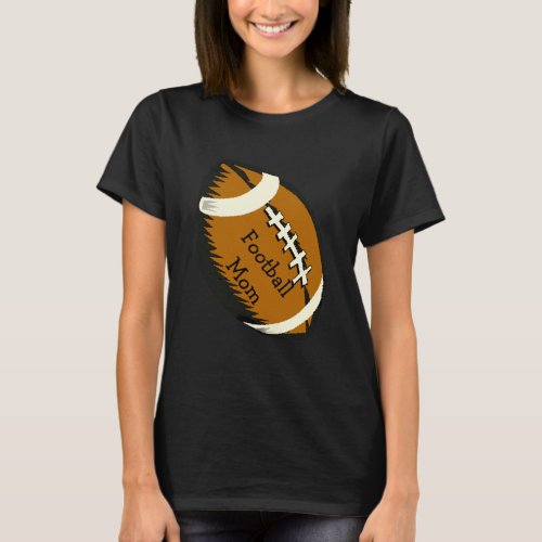 Brown and Black Football Mom Sports Shirt