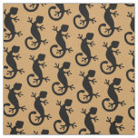 Brown and Black Gecko Lizard Fabric