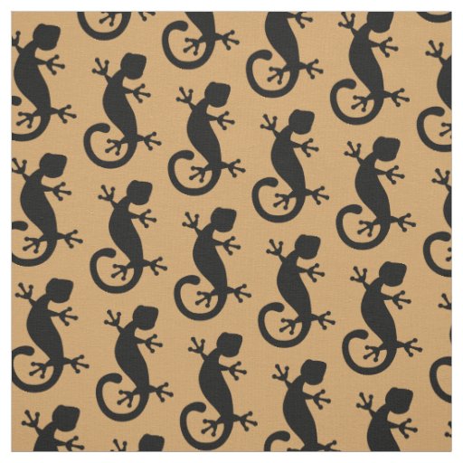 Brown and Black Gecko Lizard Fabric