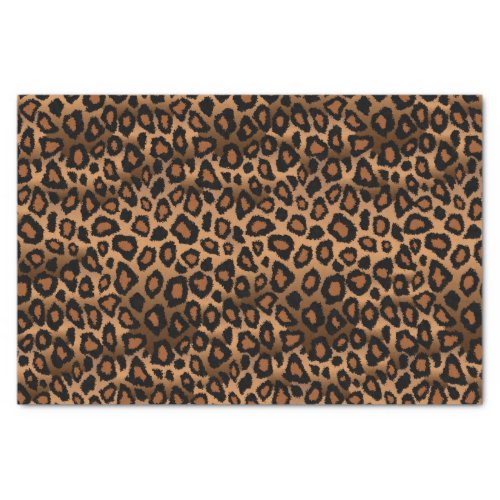 Brown and Black Leopard Animal Print Tissue Paper