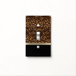 Brown and Black Leopard Light Switch Cover