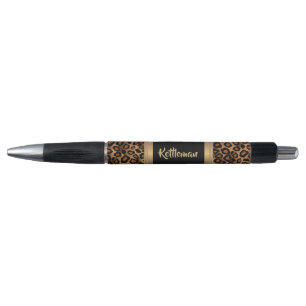 Brown and Black Leopard Pattern - Diy Text Pen