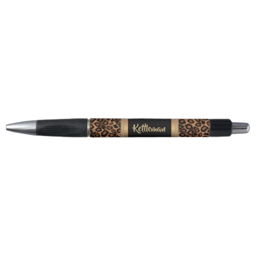 Brown and Black Leopard Pattern _ Diy Text Pen