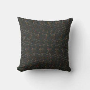 Brown and black minimalist boho arrow pattern throw pillow