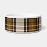 Brown And Black Plaid Bowl<br><div class="desc">A deep brown and black plaid pattern.</div>