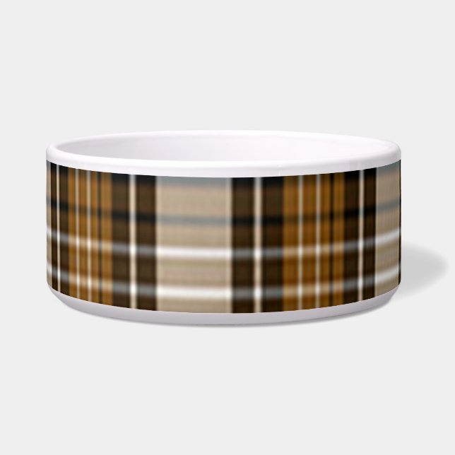 Brown And Black Plaid Bowl (Front)