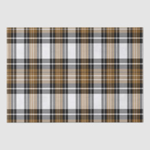 Brown And Black Plaid Tissue Paper