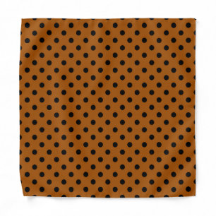 Brown and Black Polka Dots Bandana