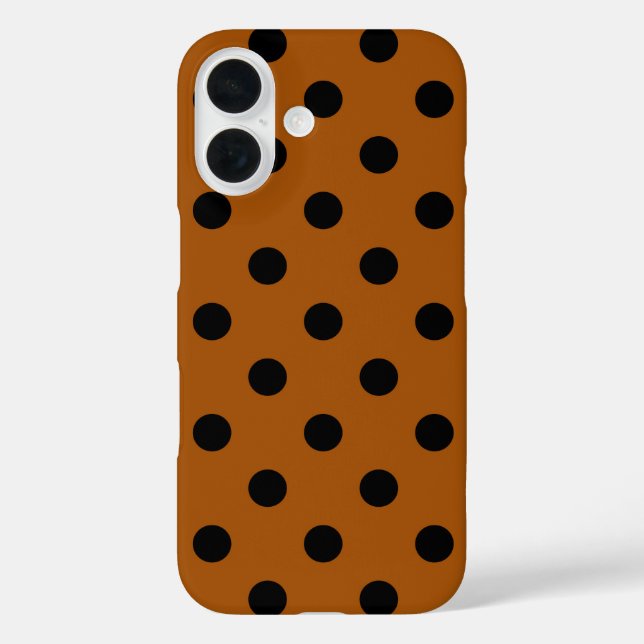 Brown and Black Polka Dots Case-Mate iPhone Case (Back)