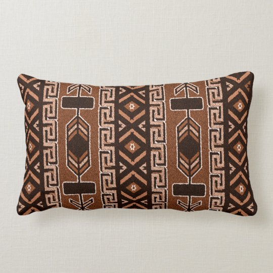 Brown And Black Southwest Tribal Aztec Pattern Lumbar Pillow Zazzle
