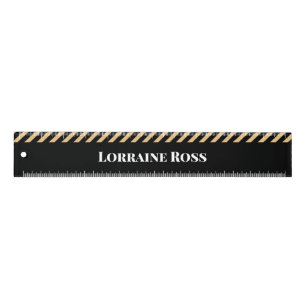 Brown and black stripe professional ruler