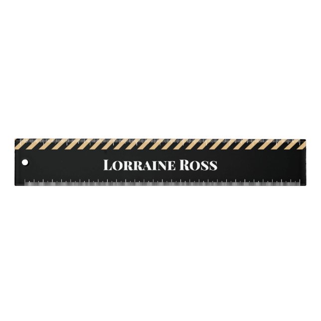 Brown and black stripe  professional ruler (Front)