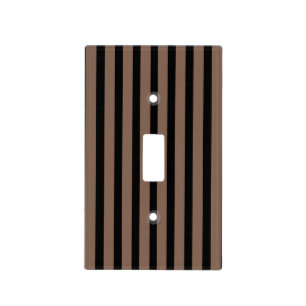 Brown and Black Stripes Light Switch Cover