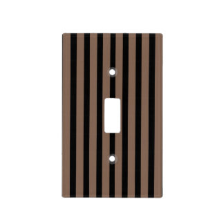 Brown and Black Stripes Light Switch Cover