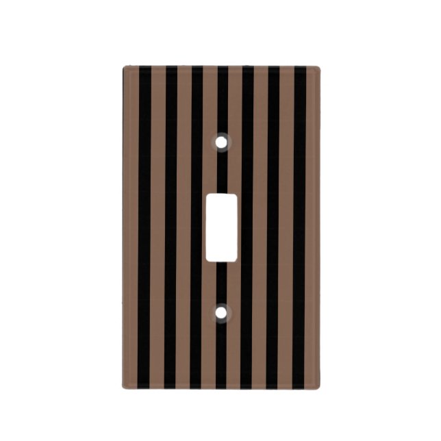 Brown and Black Stripes Light Switch Cover (Front)