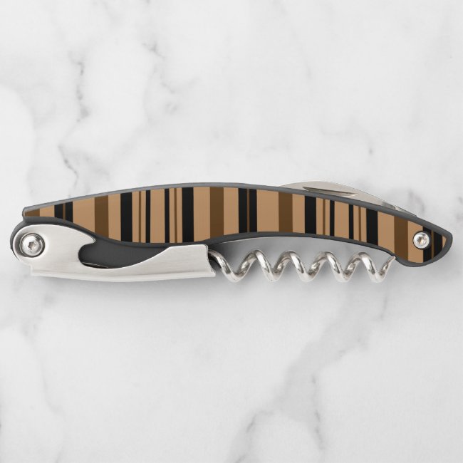 Brown and Black Stripes Pattern Abstract Corkscrew