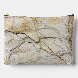 Brown and Black Textured Mable Stone  Accessory Pouch