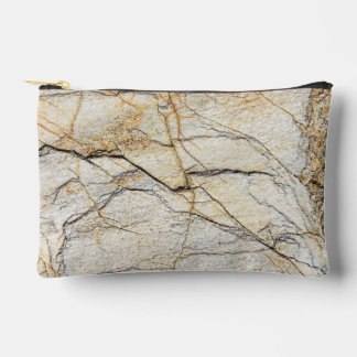 Brown and Black Textured Mable Stone  Accessory Pouch