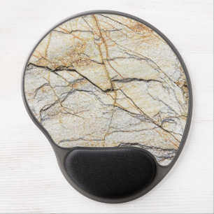 Brown and Black Textured Mable Stone  Gel Mouse Pad