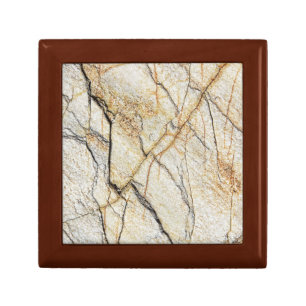 Brown and Black Textured Mable Stone Gift Box