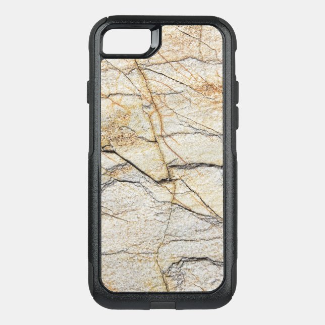 Brown and Black Textured Mable Stone  Otterbox iPhone Case (Back)