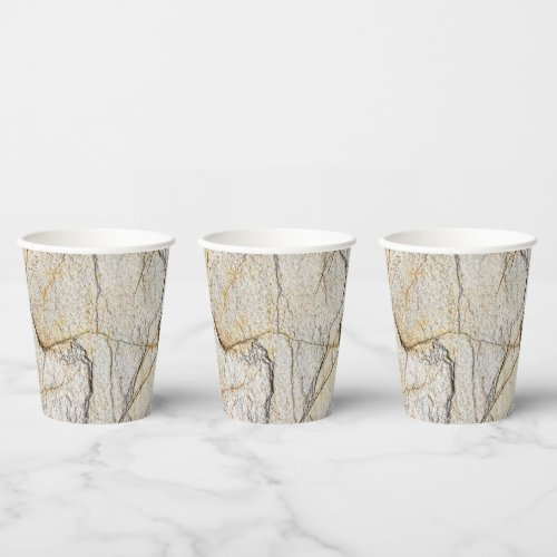 Brown and Black Textured Mable Stone  Paper Cups