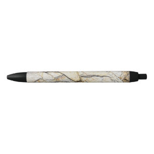 Brown and Black Textured Mable Stone Pen