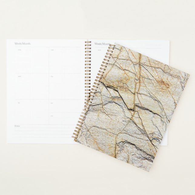 Brown and Black Textured Mable Stone  Planner (Display)