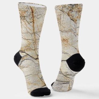 Brown and Black Textured Mable Stone  Socks