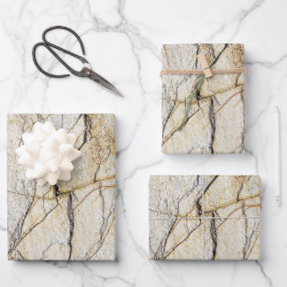 Brown and Black Textured Mable Stone  Wrapping Paper Sheets