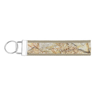 Brown and Black Textured Mable Stone Wrist Keychain