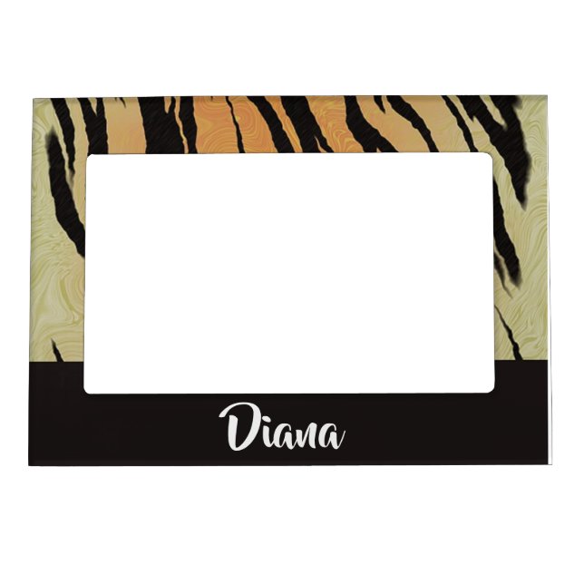 Brown and black tiger print magnetic frame (Front)