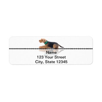 Brown And Black Welsh Terrier Return Address Label by BeSeenBranding at Zazzle