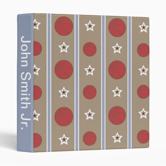 Brown and Blue Basketball Binder (Front/Spine)