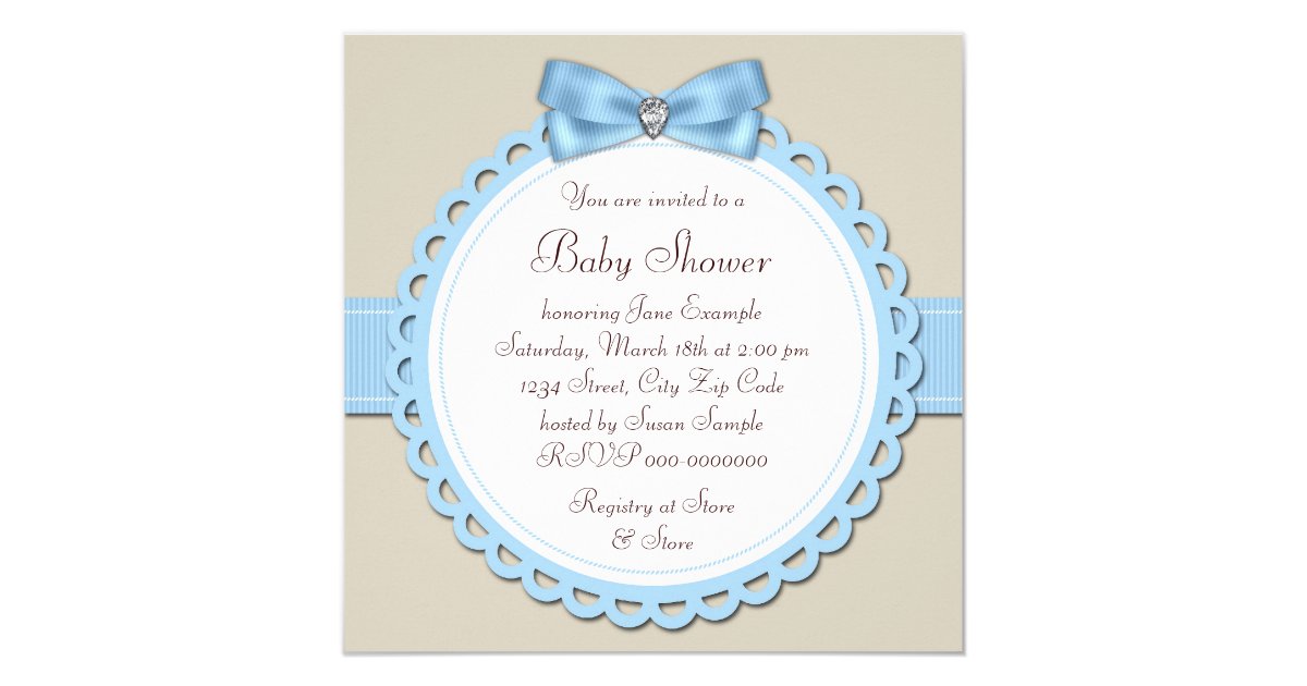 Baby Shower Invitations Brown And Blue 10