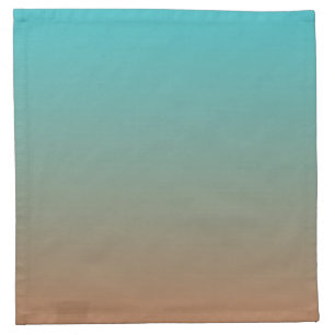 Brown and blue ombre cloth napkin