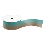 Brown and blue ombre grosgrain ribbon