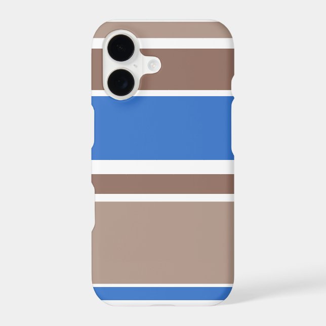 Brown and blue stripes Case-Mate iPhone case (Back)