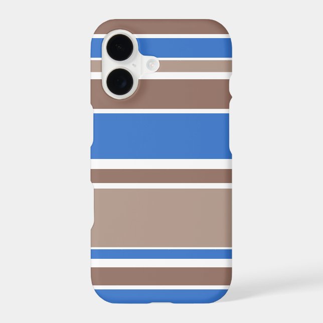 Brown and blue stripes Case-Mate iPhone case (Back)