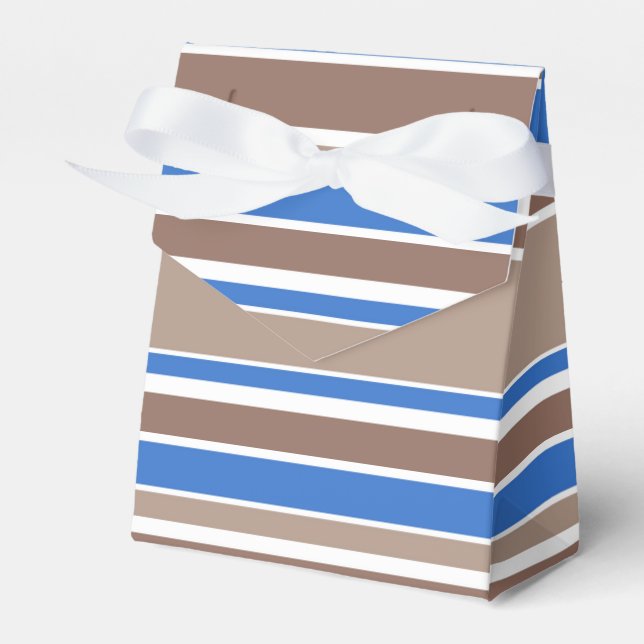 Brown and blue stripes favor boxes (Front Side)
