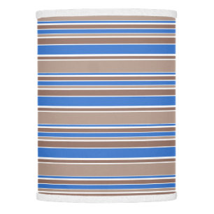 Brown and blue stripes lamp shade