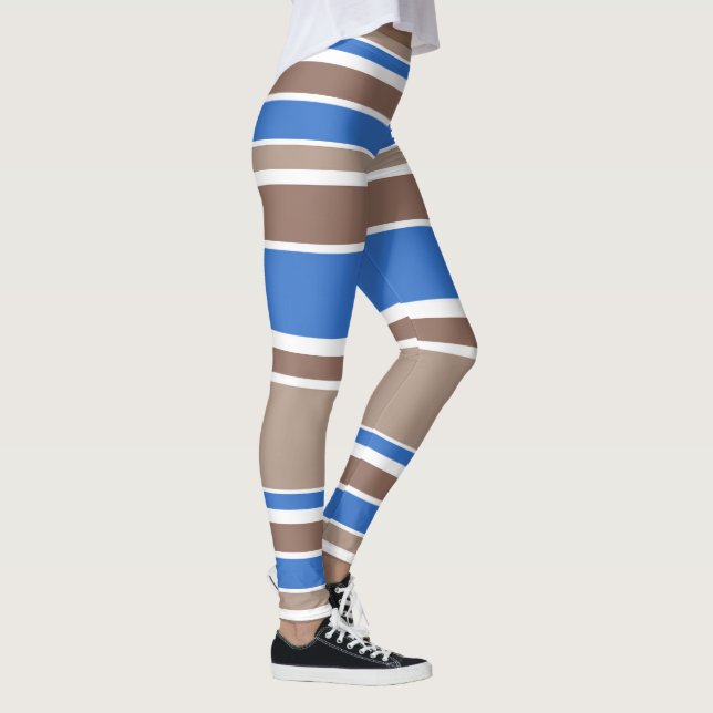 Brown and blue stripes leggings (Right)