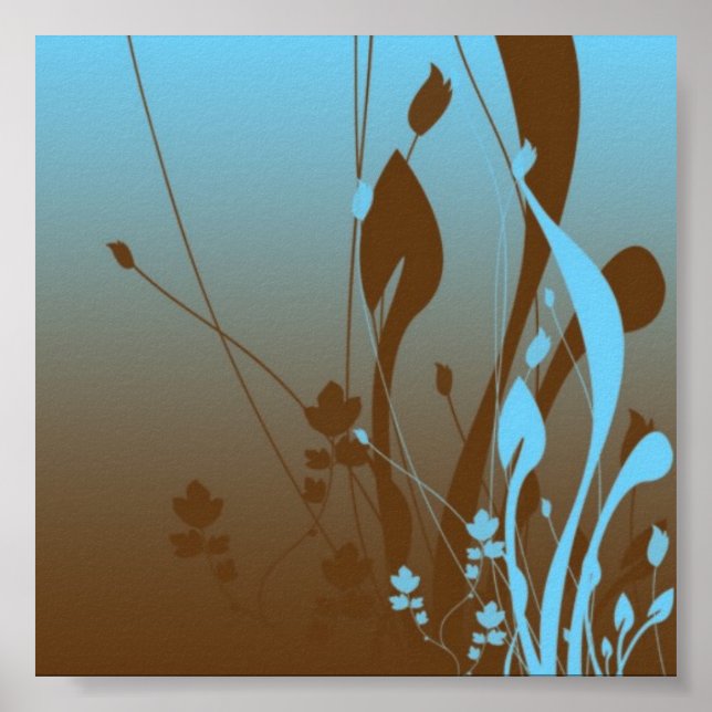 Brown-and-Blue-tulip Poster (Front)