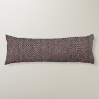 Brown and Blue Tweed Image Body Pillow