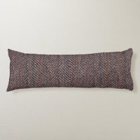 Brown and Blue Tweed Image Body Pillow