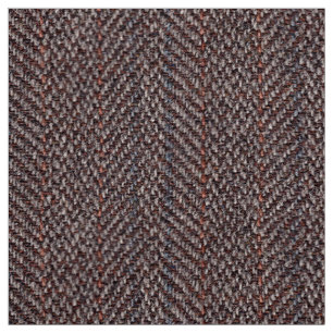 Brown and Blue Tweed Image Fabric
